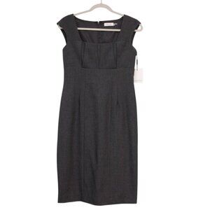 NWT Calvin Klein Sheath Dress Size 4 Career Business Casual Office Workwear Gray